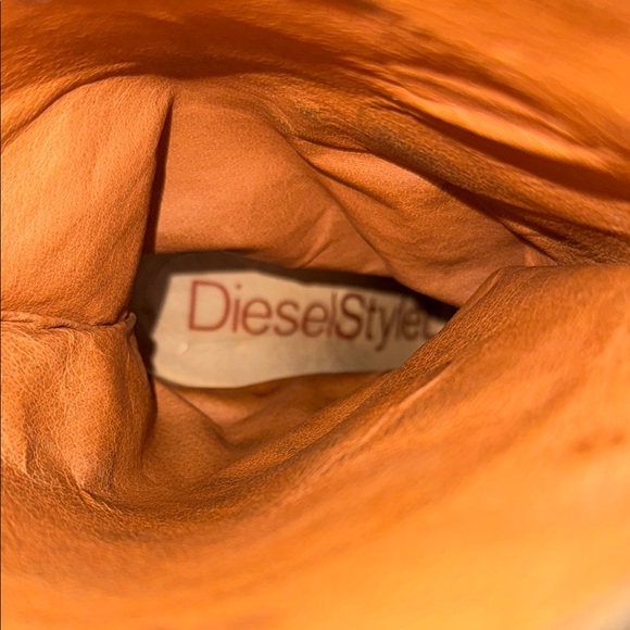 Diesel Brown Tan Leather & Suede Women's Boots size 37 - Picture 6 of 7